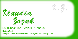 klaudia zozuk business card